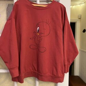 Looney Tunes Red Men Crewneck